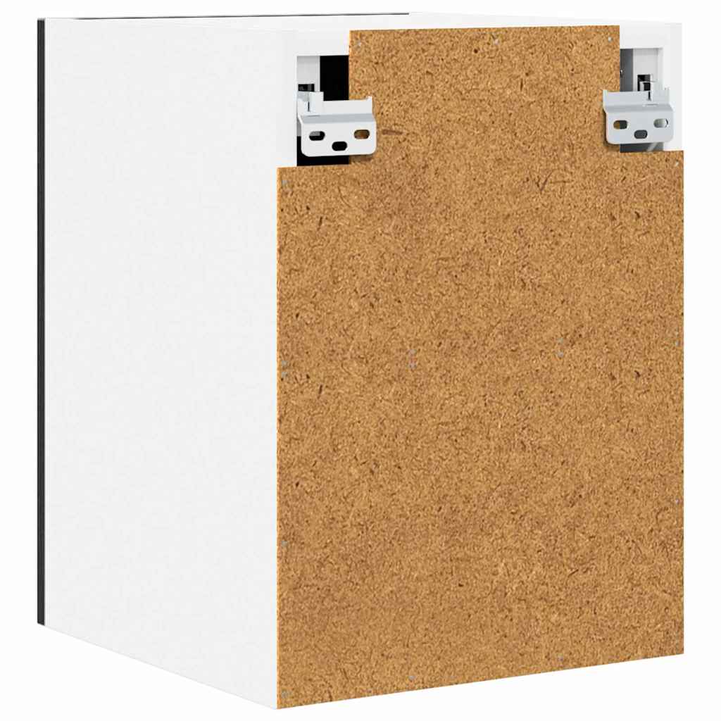 Hengende skap med dør 2 pcs Svart eik og hvit 30 x 31 x 40 cm