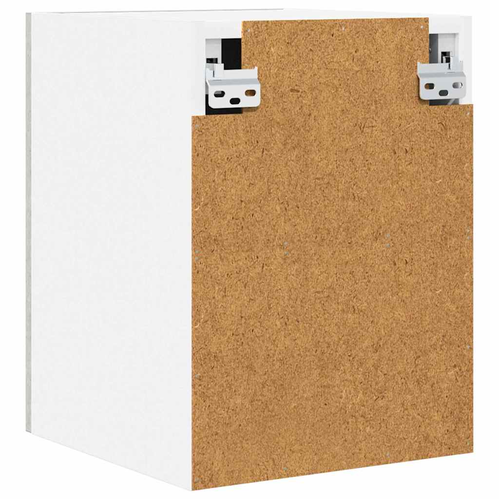 Hengende skap med dør 2 pcs Betonggrå og hvit 30 x 31 x 40 cm