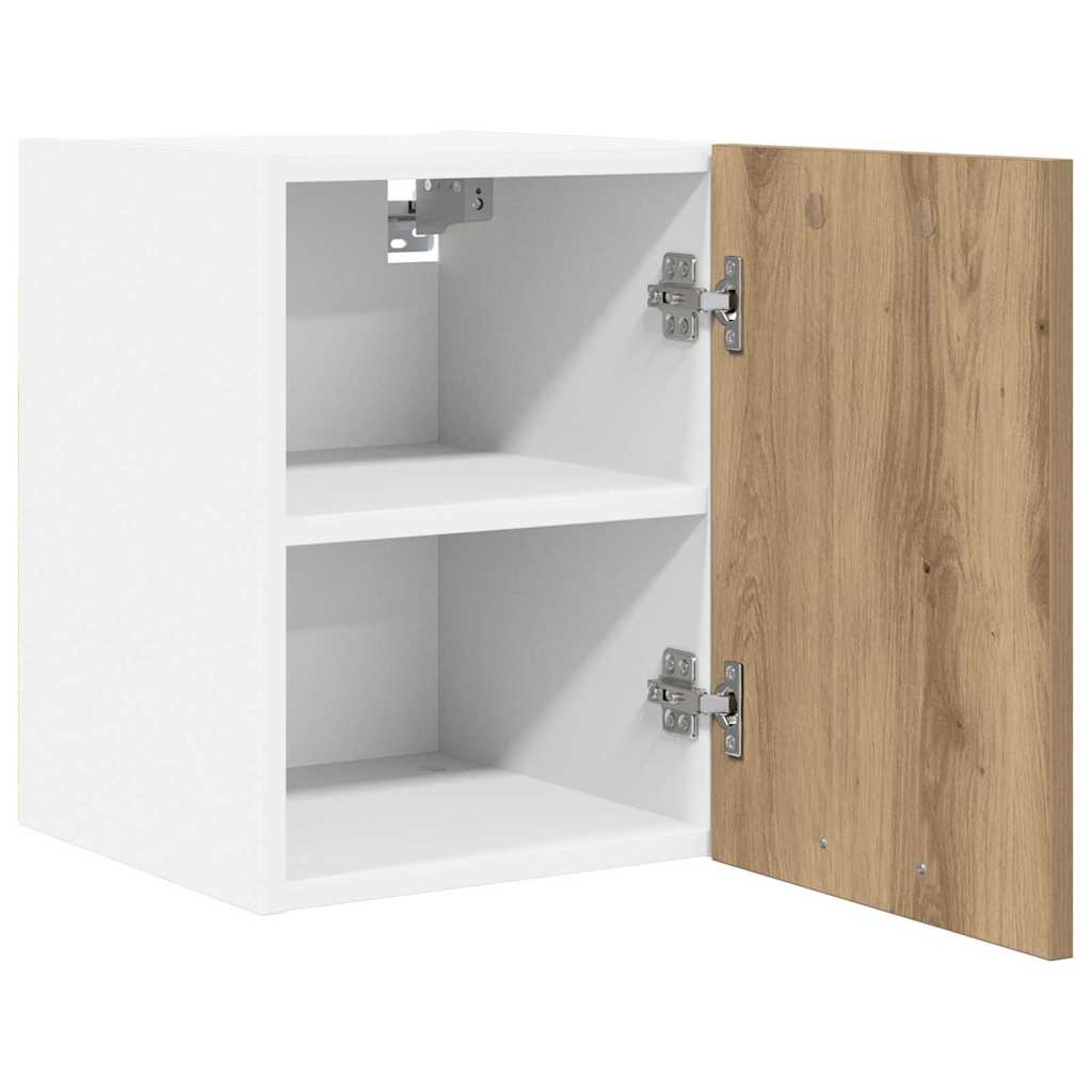 Hengende skap med dør 2 pcs Artisan eik og hvit 30 x 31 x 40 cm