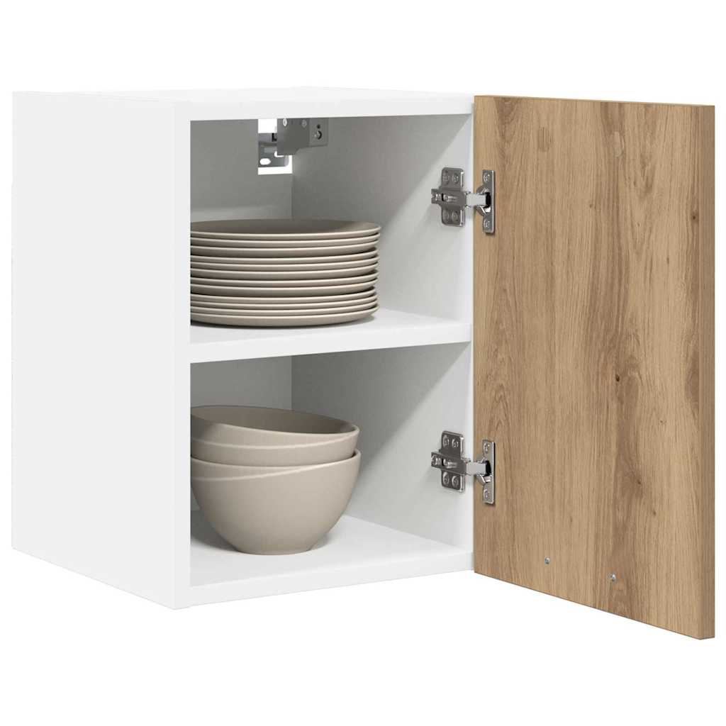 Hengende skap med dør 2 pcs Artisan eik og hvit 30 x 31 x 40 cm