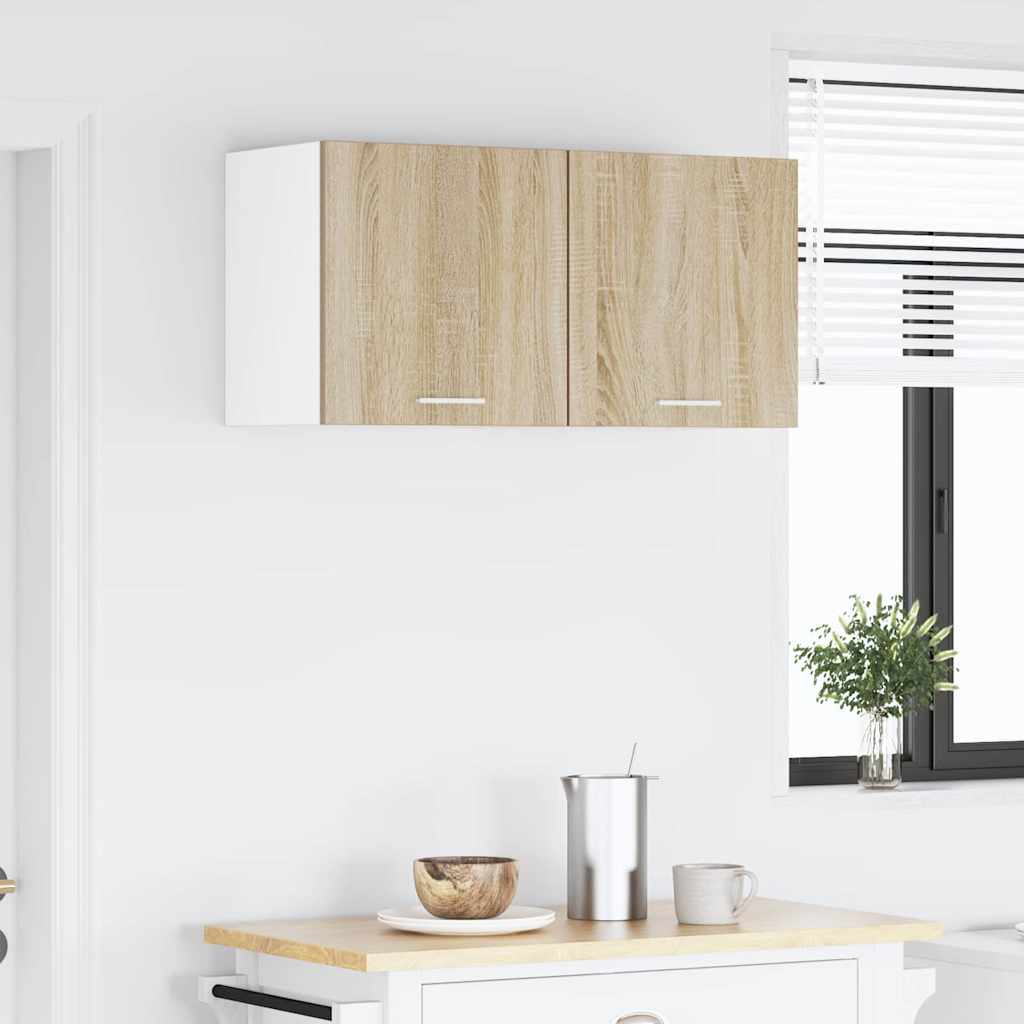 Hengende skap Riga 2 pcs Sonoma eik og hvit 40 x 31 x 40 cm