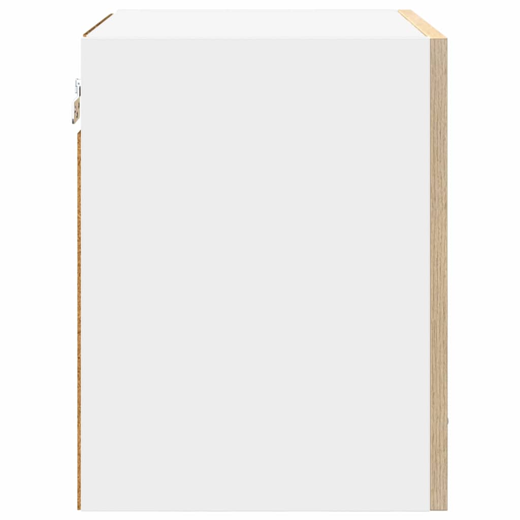 Hengende skap Riga 2 pcs Sonoma eik og hvit 40 x 31 x 40 cm