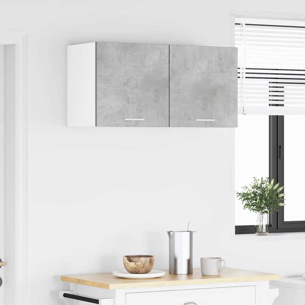 Hengende skap med dør 2 pcs Betonggrå og hvit 40 x 31 x 40 cm
