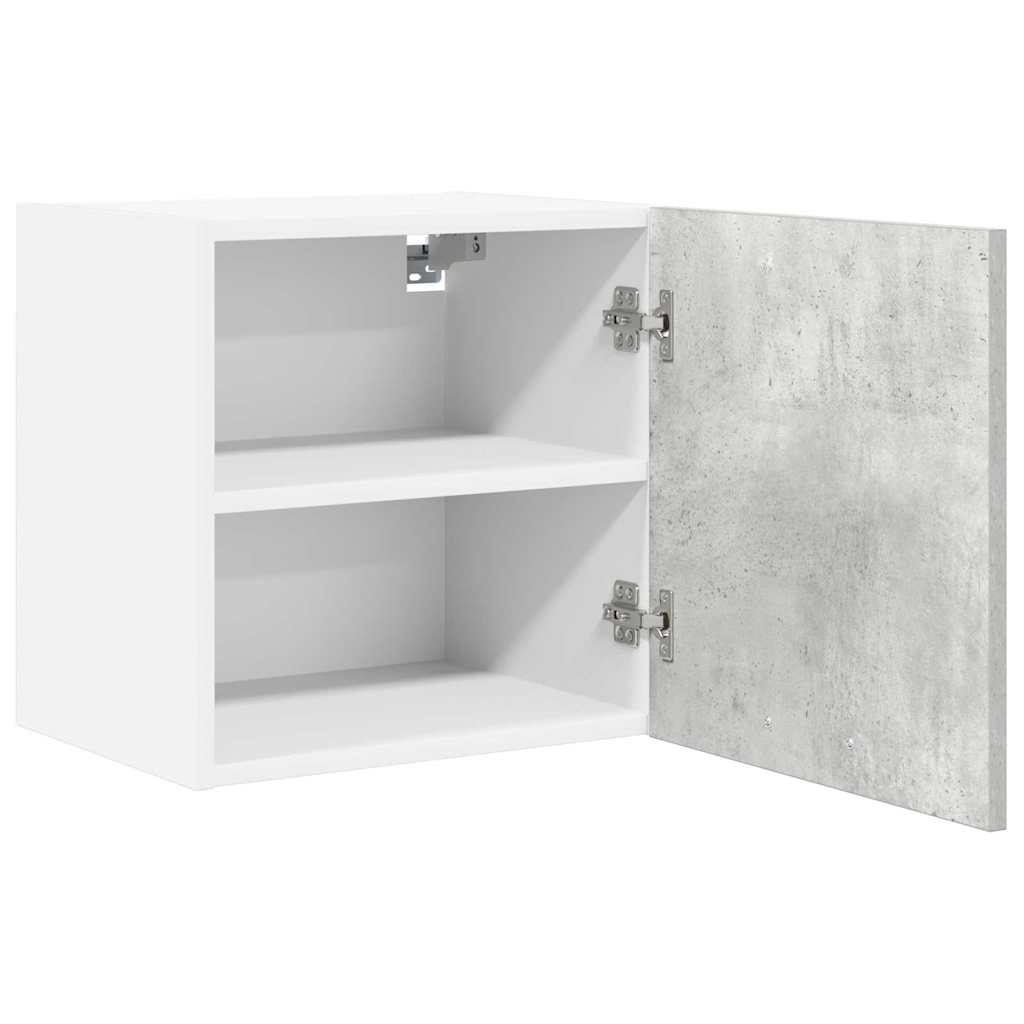 Hengende skap med dør 2 pcs Betonggrå og hvit 40 x 31 x 40 cm