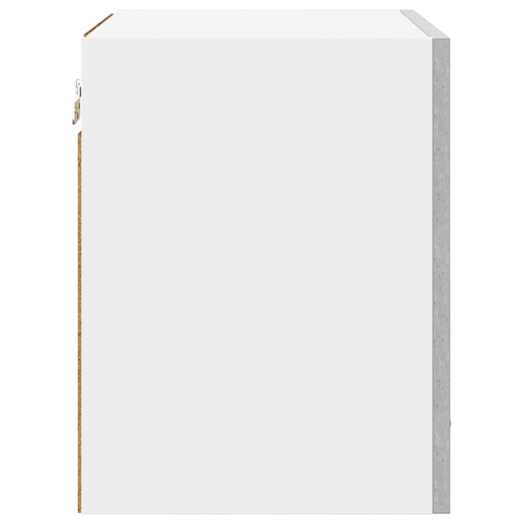 Hengende skap med dør 2 pcs Betonggrå og hvit 40 x 31 x 40 cm