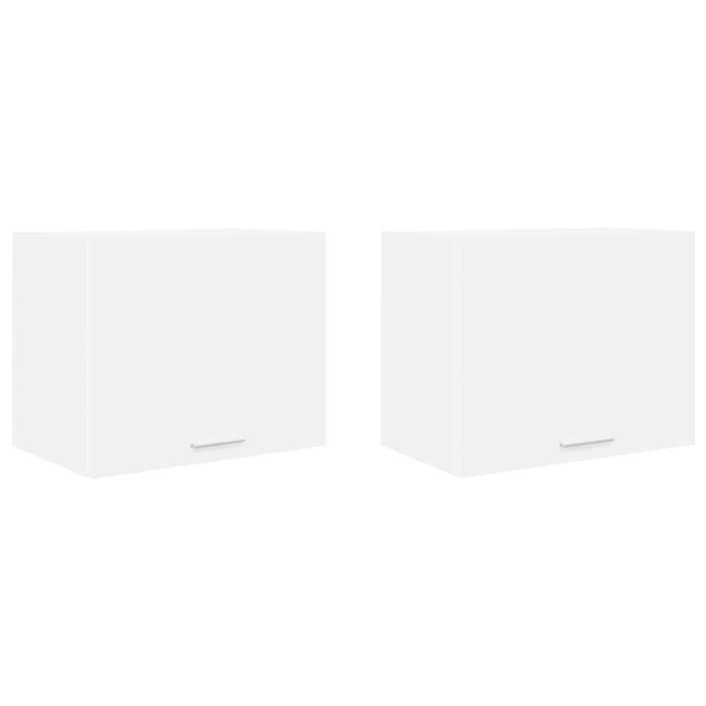 Hengende skap med dør 2 pcs Hvit 50 x 31 x 40 cm Konstruert tre