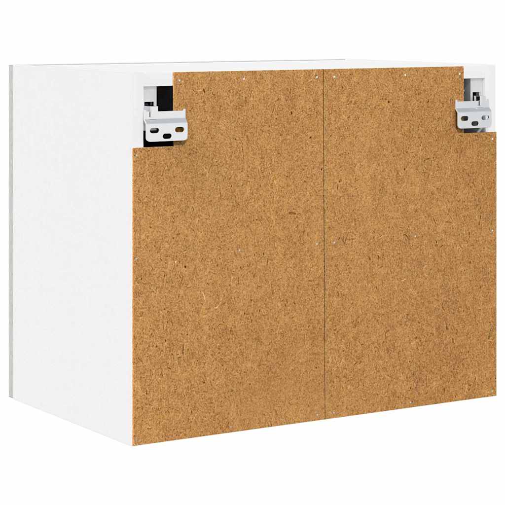 Hengende skap med dør 2 pcs Betonggrå og hvit 50 x 31 x 40 cm