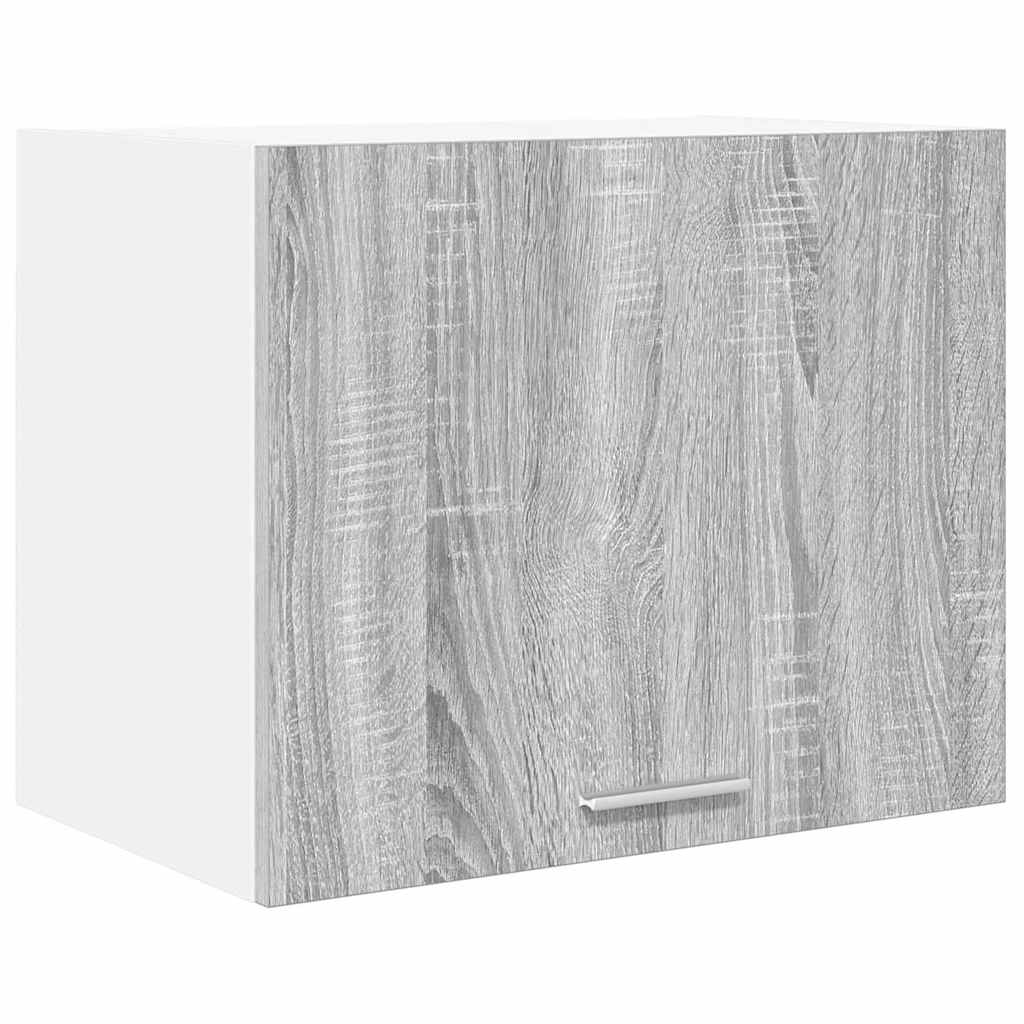 Hengende skap med dør 2 pcs Grå Sonoma og hvit 50 x 31 x 40 cm