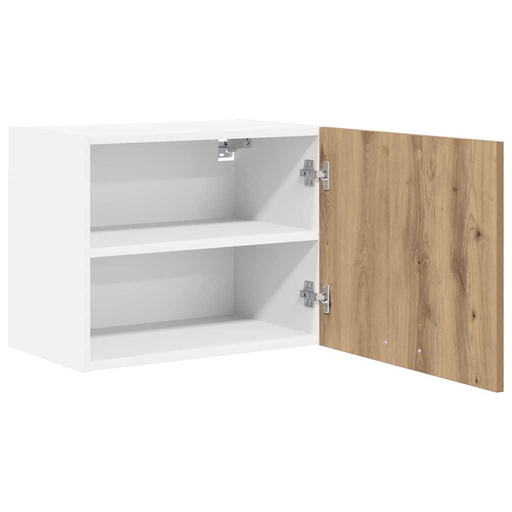 Hengende skap med dør 2 pcs Artisan eik og hvit 50 x 31 x 40 cm