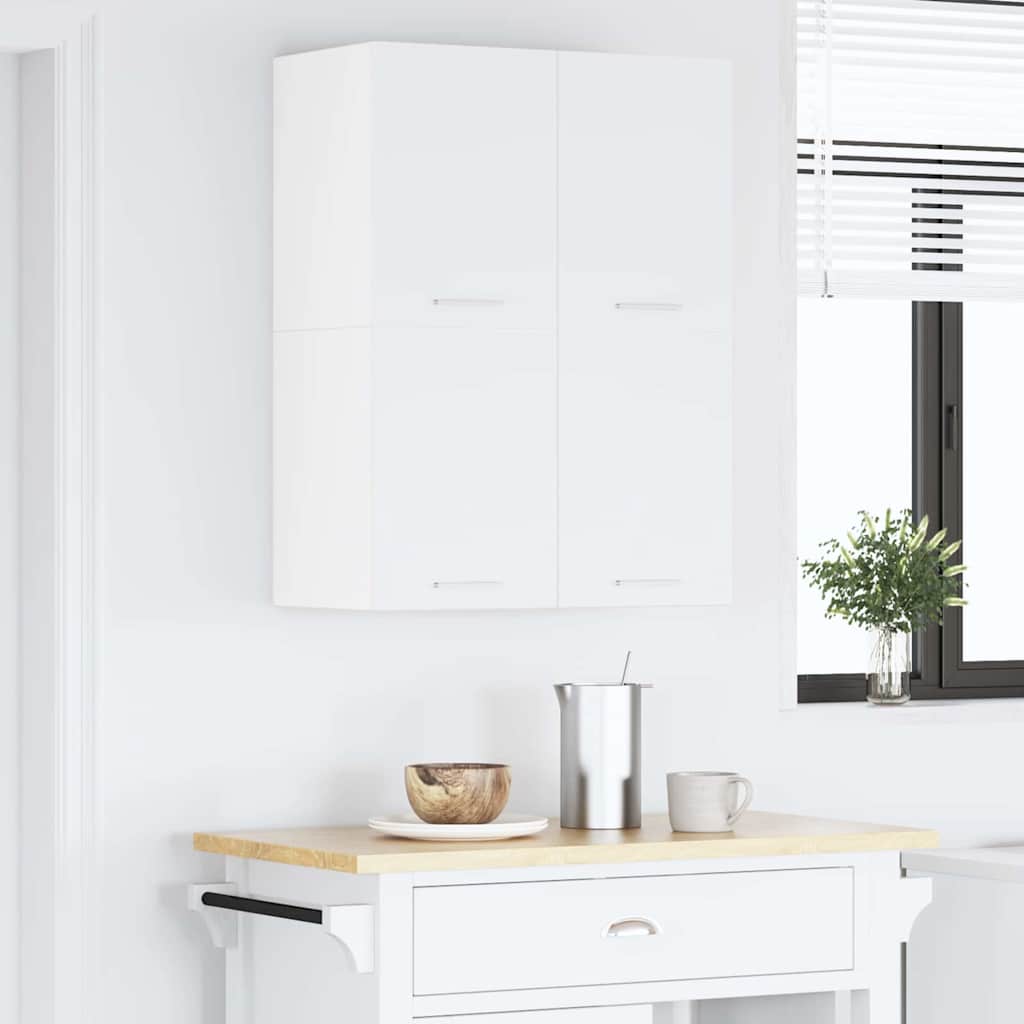 Hengende skap med dør 2 pcs Hvit 60 x 31 x 40 cm Konstruert tre