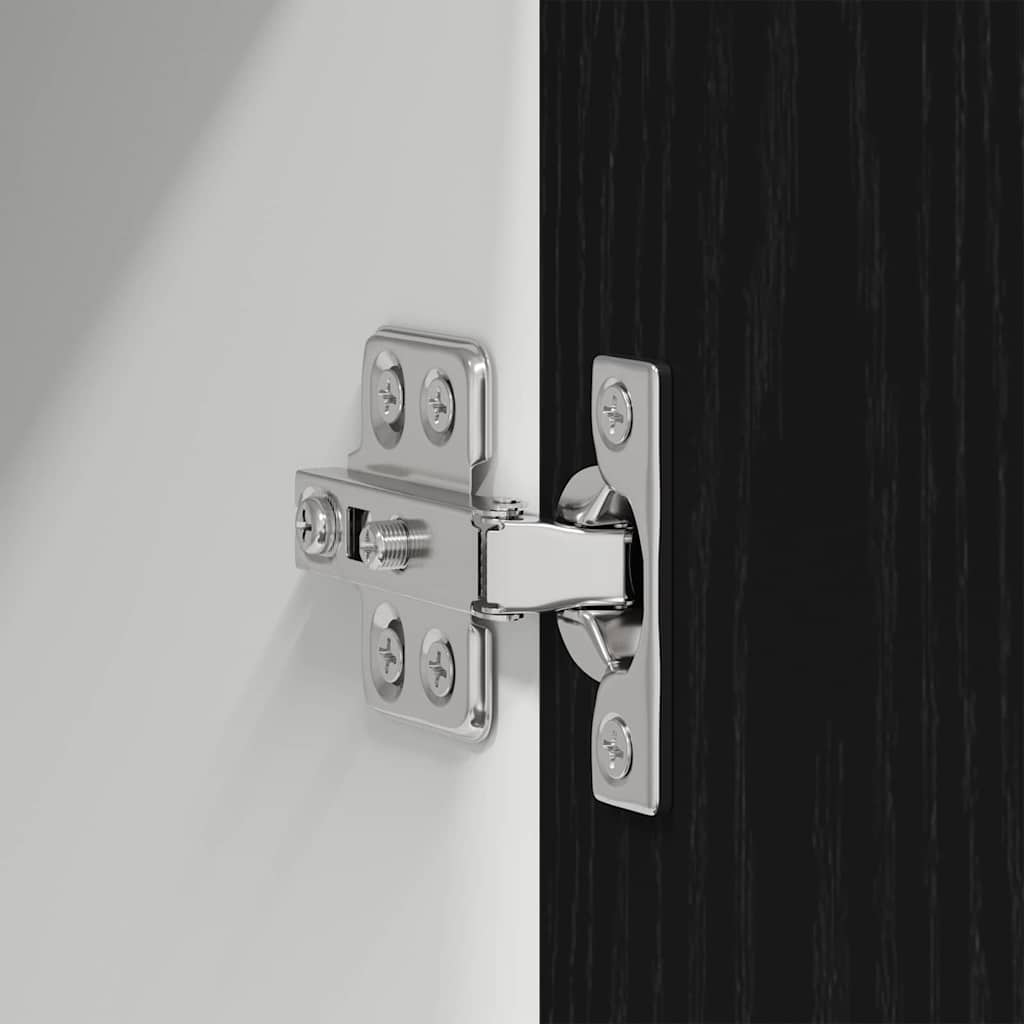 Hengende skap Svart eik og hvit 60 x 31 x 40 cm Konstruert tre