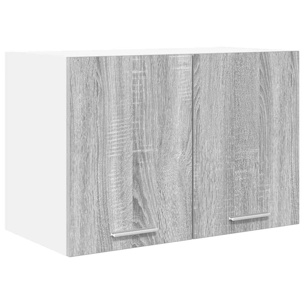 Hengende skap med dør 2 pcs Grå Sonoma og hvit 60 x 31 x 40 cm