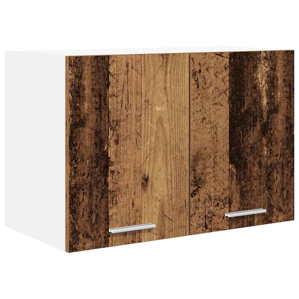 Hengende skap 2 pcs Gammel treverk og hvit 60 x 31 x 40 cm