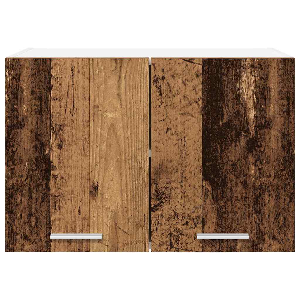 Hengende skap 2 pcs Gammel treverk og hvit 60 x 31 x 40 cm