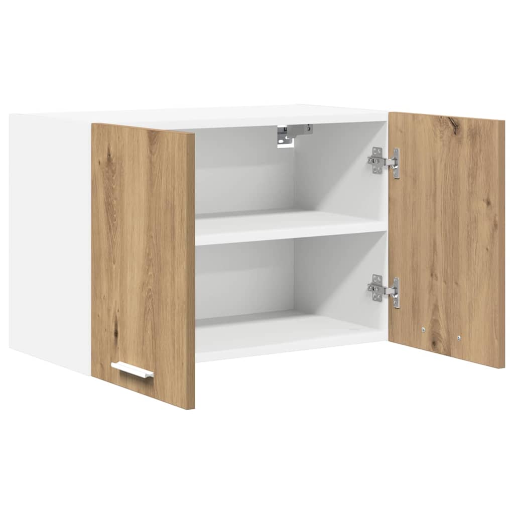 Hengende skap med dør 2 pcs Artisan eik og hvit 60 x 31 x 40 cm