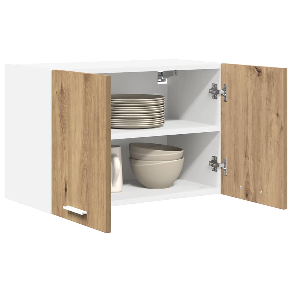 Hengende skap med dør 2 pcs Artisan eik og hvit 60 x 31 x 40 cm