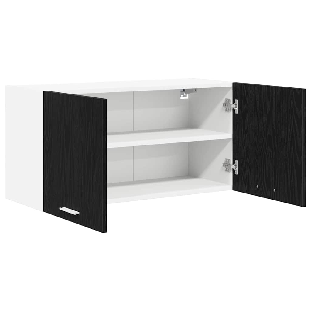 Hengende skap med dør Svart Eik 80 x 31 x 40 cm Konstruert tre