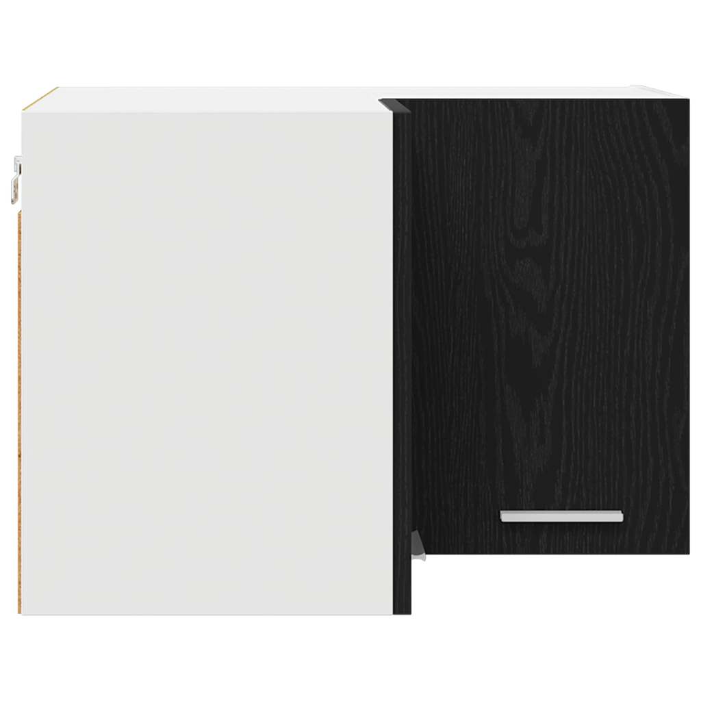 Hengende skap Svart eik og hvit 57 x 57 x 40 cm Konstruert tre
