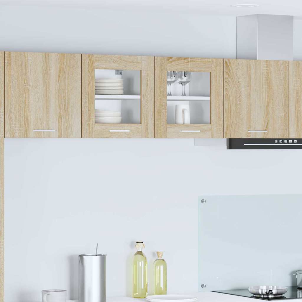 Hengende skap 2 pcs Sonoma eik 40 x 31 x 40 cm Konstruert tre