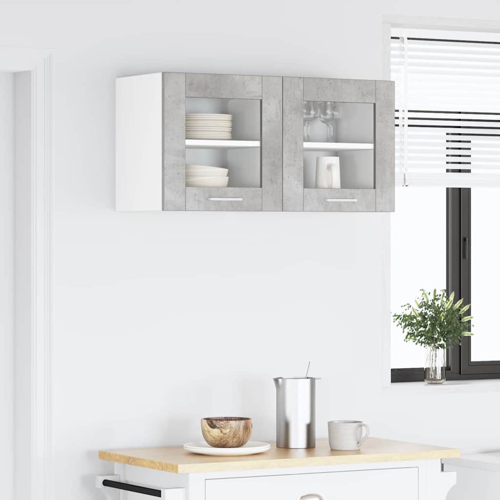 Hengende skap med lagring Riga 2 pcs Betonggrå 40 x 31 x 40 cm