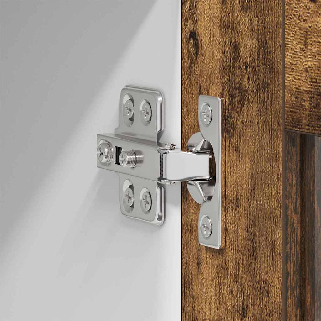 Hengende skap 2 pcs Røkt eik 40 x 31 x 40 cm Konstruert tre