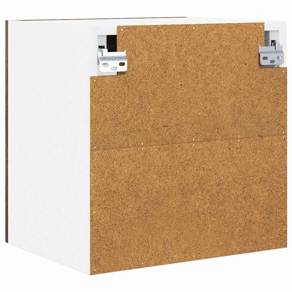 Hengende skap 2 pcs Røkt eik 40 x 31 x 40 cm Konstruert tre