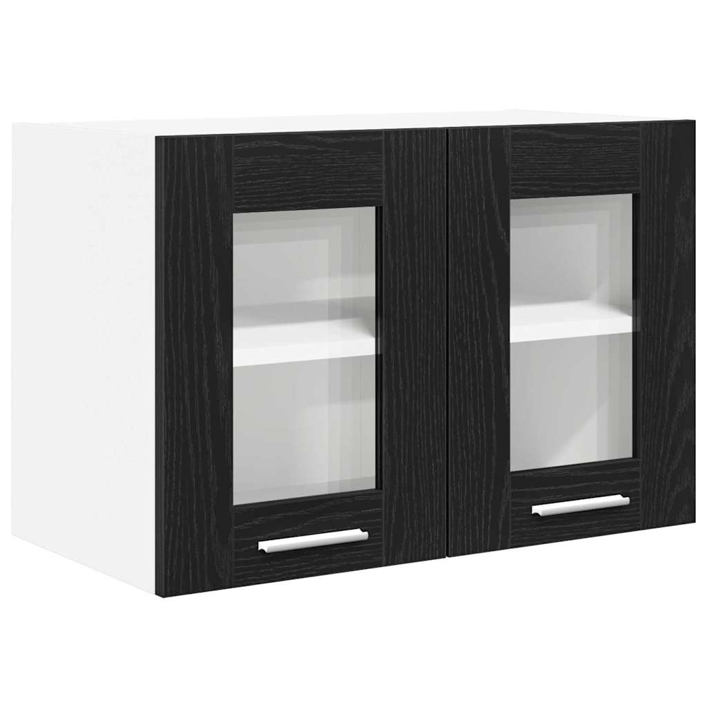 Hengende skap 2 pcs Svart Eik 60 x 31 x 40 cm Konstruert tre