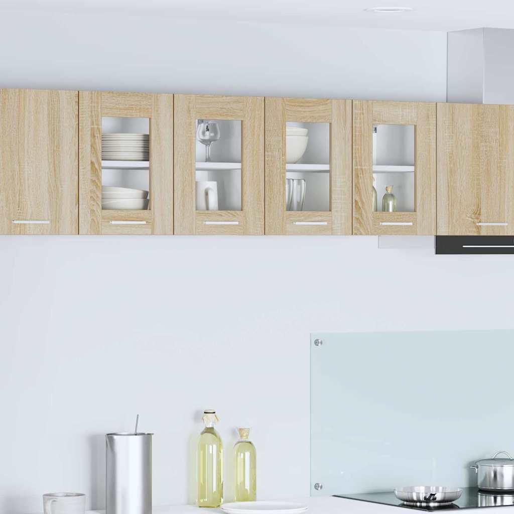 Hengende skap 2 pcs Sonoma eik 60 x 31 x 40 cm Konstruert tre