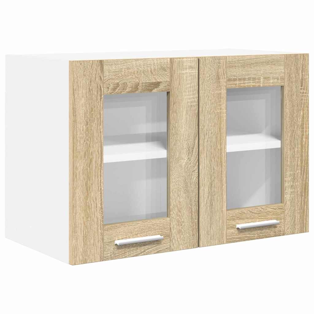 Hengende skap 2 pcs Sonoma eik 60 x 31 x 40 cm Konstruert tre