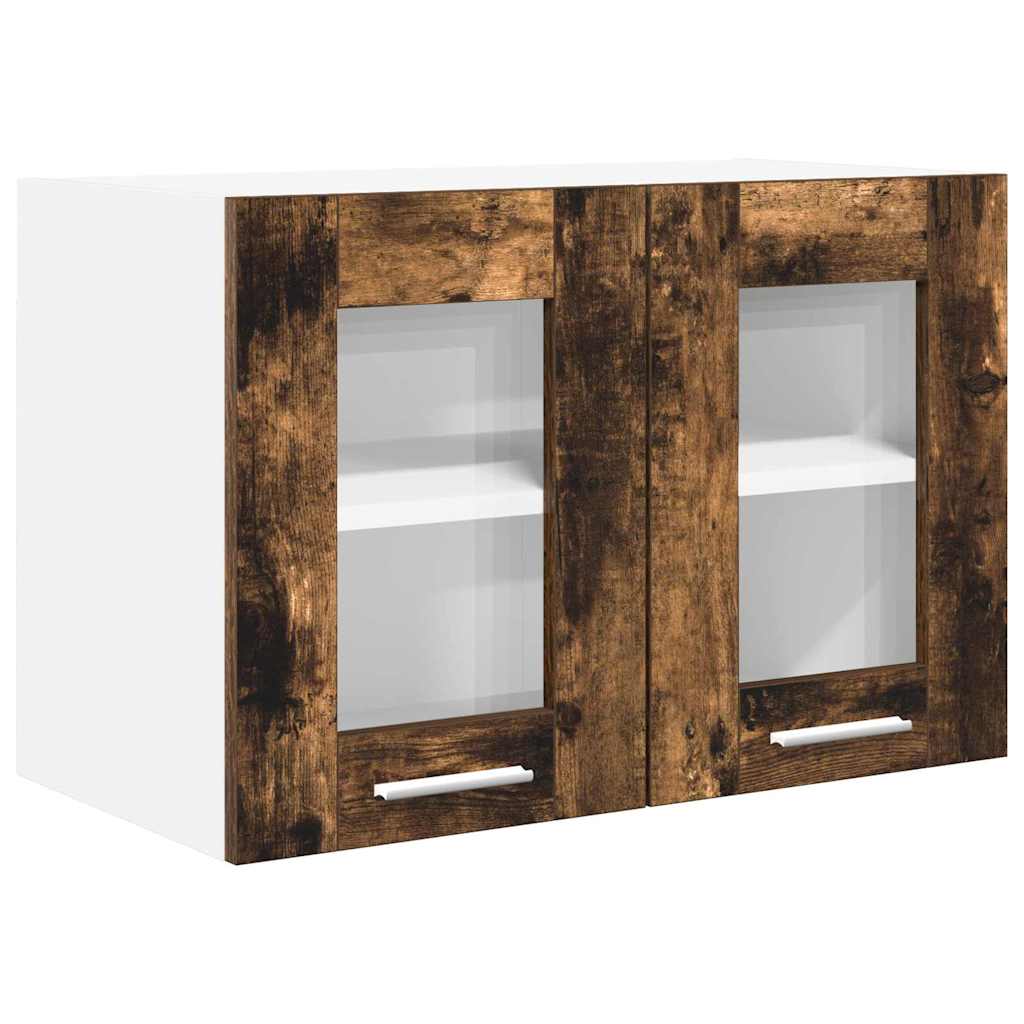 Hengende skap 2 pcs Røkt eik 60 x 31 x 40 cm Konstruert tre