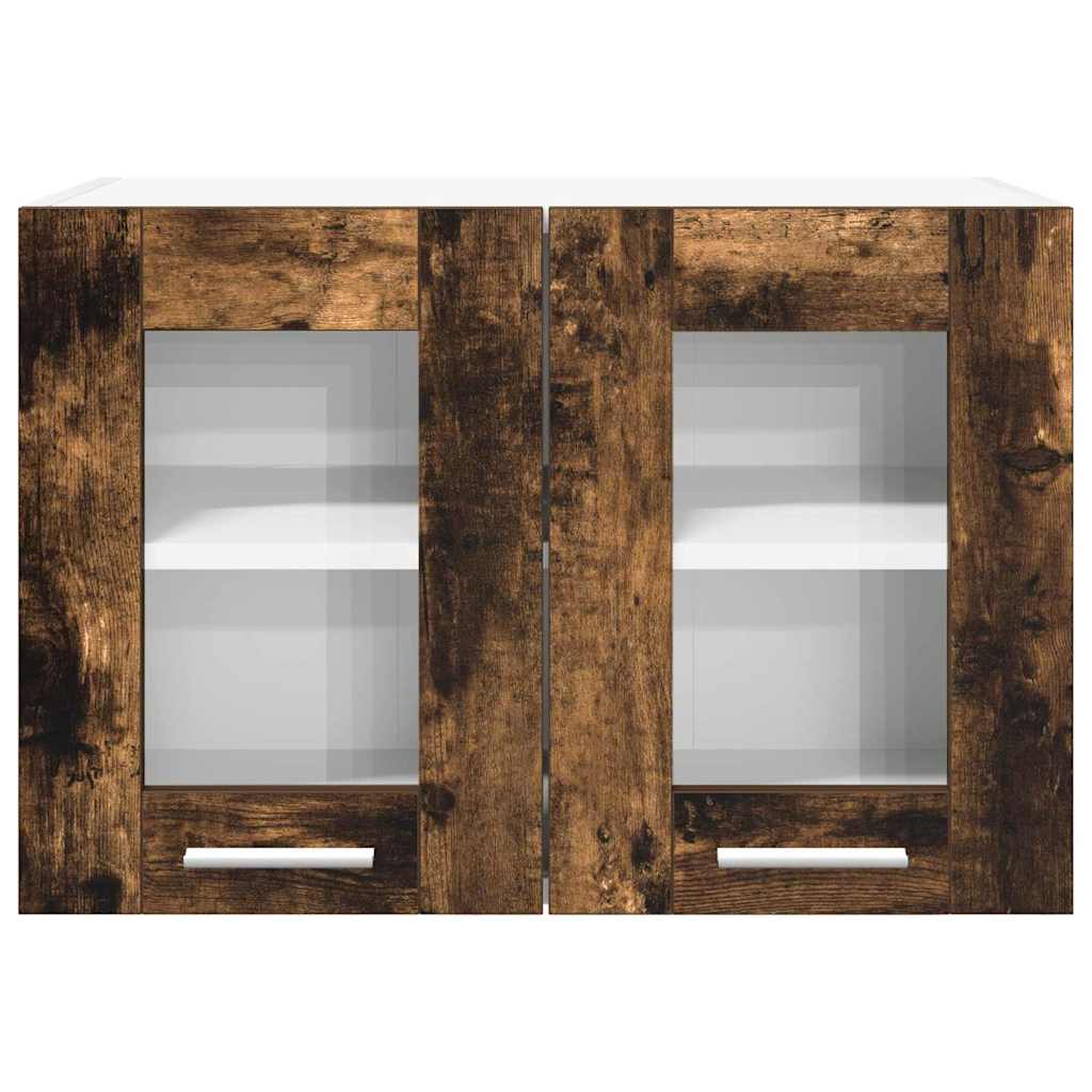 Hengende skap 2 pcs Røkt eik 60 x 31 x 40 cm Konstruert tre
