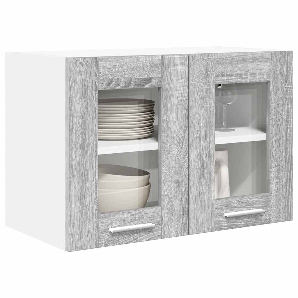 Hengende skap 2 pcs Grå Sonoma 60 x 31 x 40 cm Konstruert tre