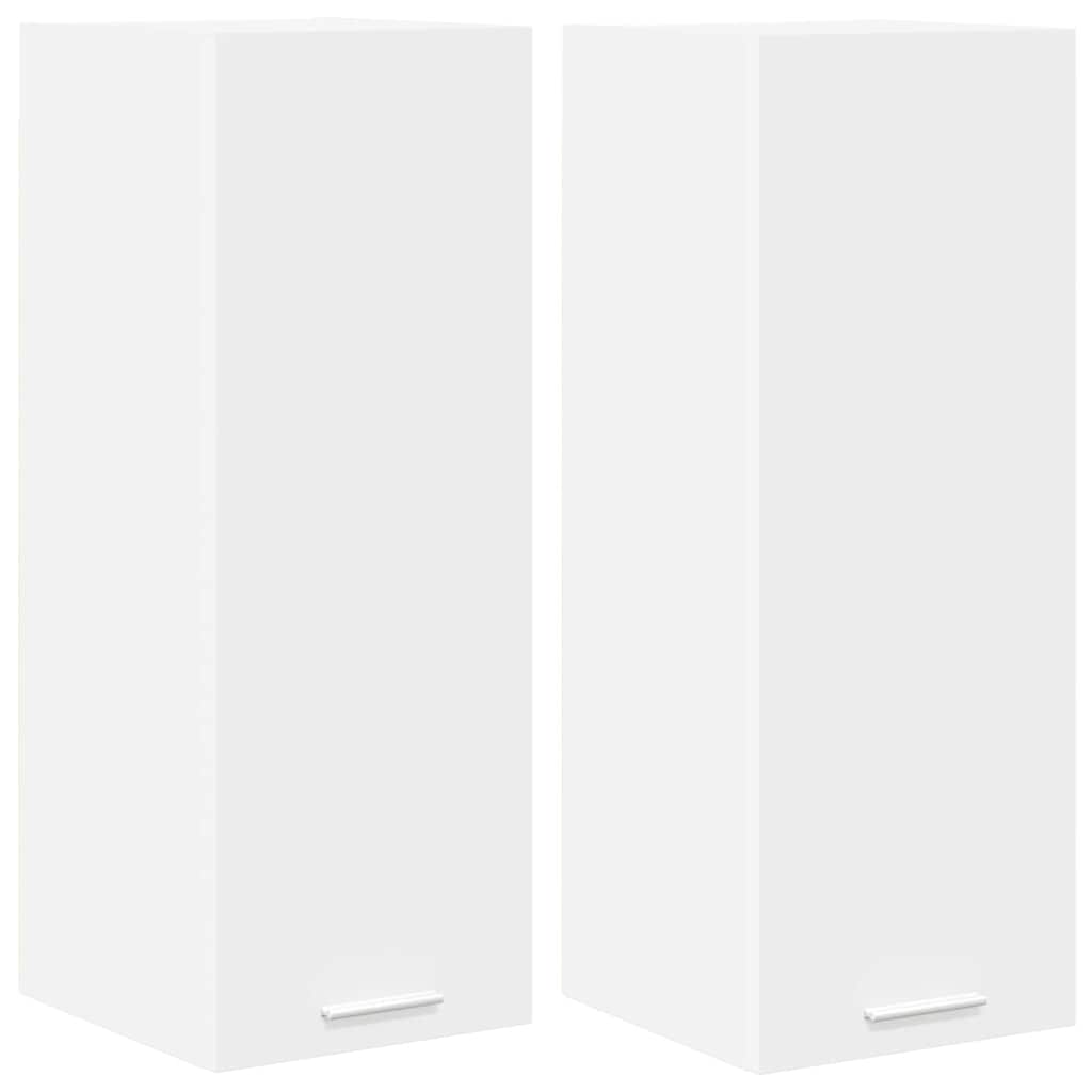 Hengende skap med dør 2 pcs Hvit 30 x 31 x 80 cm Konstruert tre