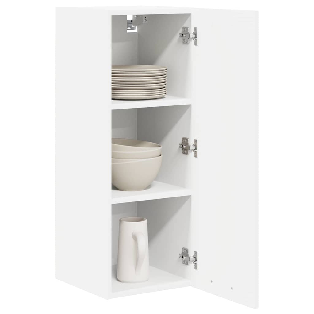 Hengende skap med dør 2 pcs Hvit 30 x 31 x 80 cm Konstruert tre