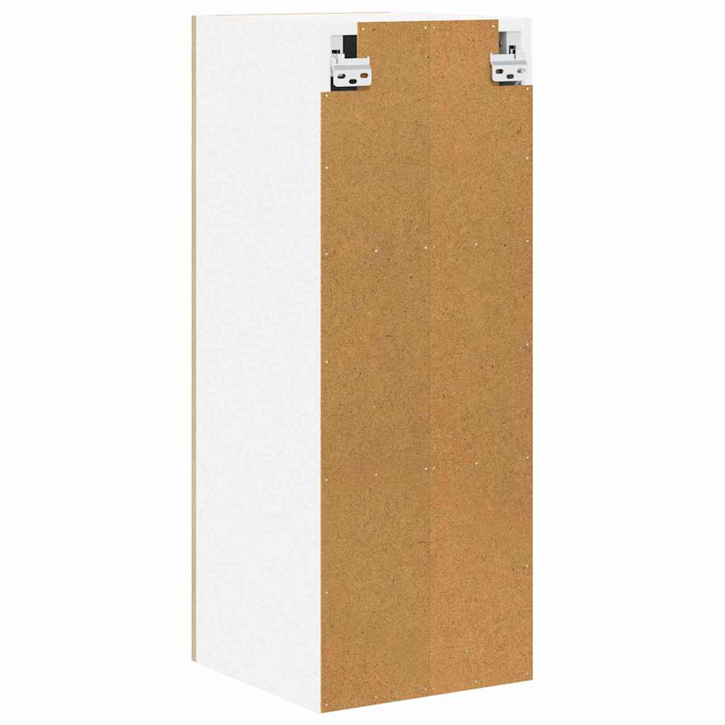 Hengende skap med dør 2 pcs Sonoma eik og hvit 30 x 31 x 80 cm