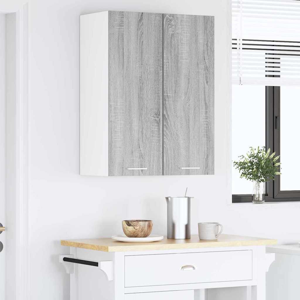 Hengende skap Grå Sonoma og hvit 30 x 31 x 80 cm Konstruert tre