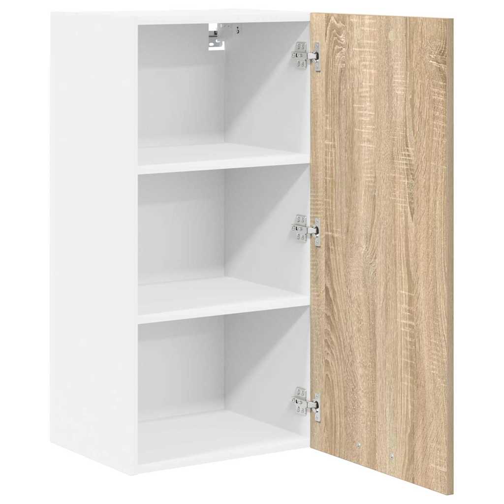 Hengende skap Sonoma eik og hvit 40 x 31 x 80 cm Konstruert tre