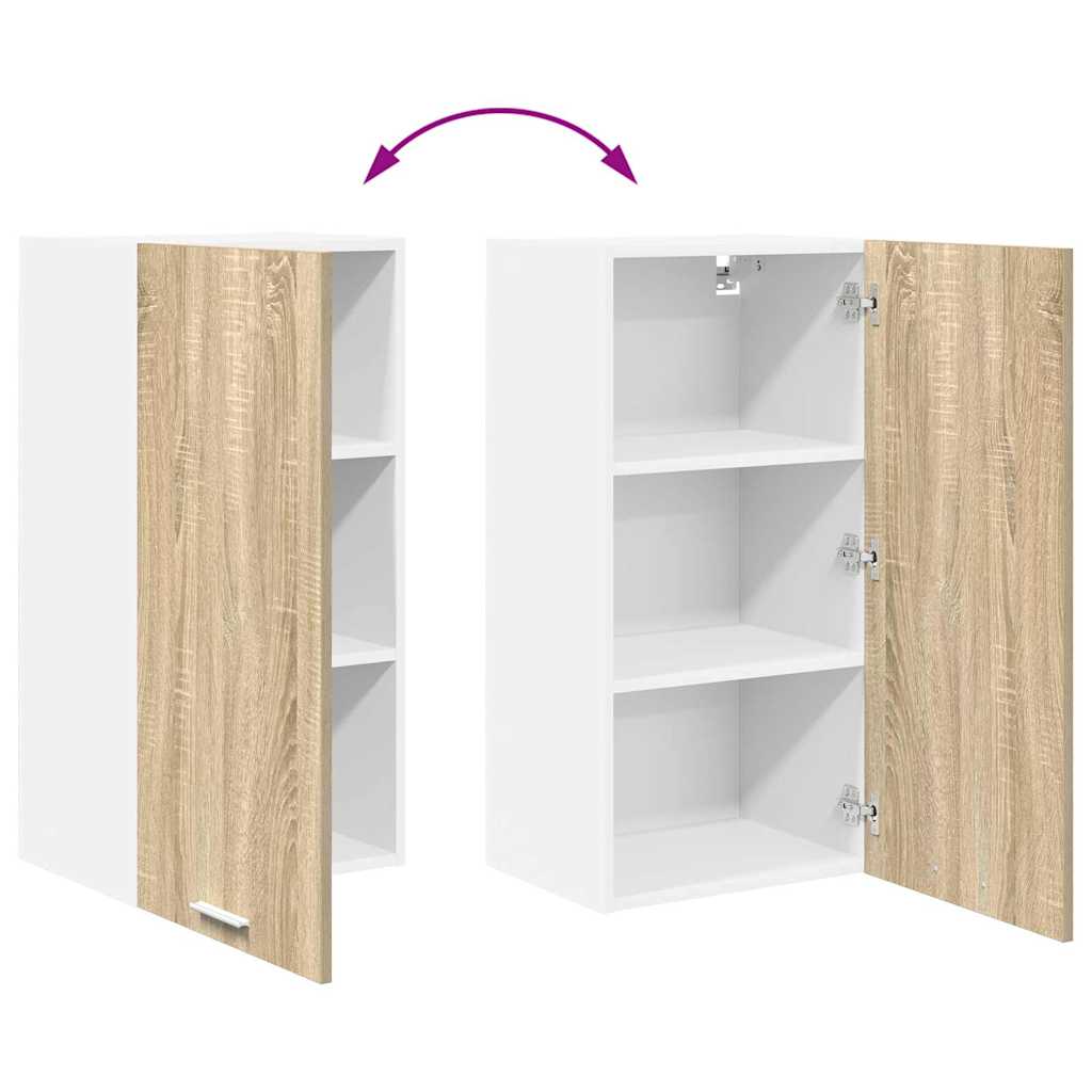 Hengende skap Sonoma eik og hvit 40 x 31 x 80 cm Konstruert tre