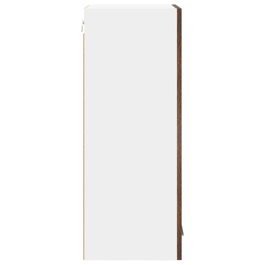 Hengende skap Røkt eik og hvit 40 x 31 x 80 cm Konstruert tre