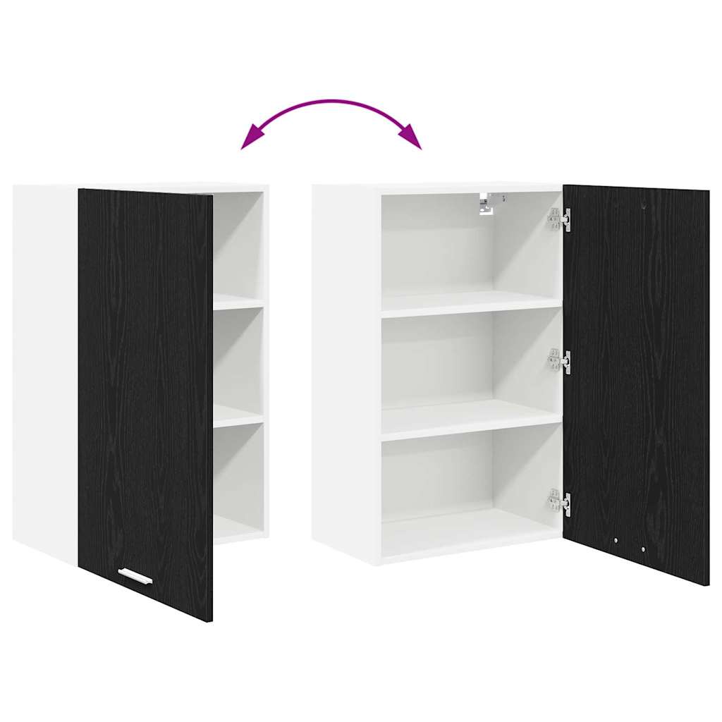Hengende skap Svart eik og hvit 50 x 31 x 80 cm Konstruert tre