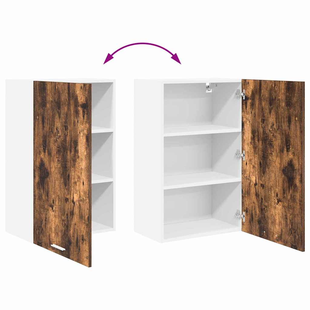 Hengende skap Røkt eik og hvit 50 x 31 x 80 cm Konstruert tre