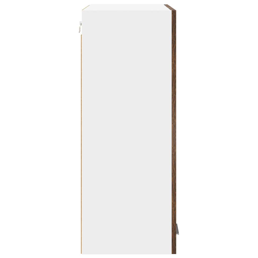 Hengende skap med dør Røkt eik 60 x 31 x 80 cm Konstruert tre