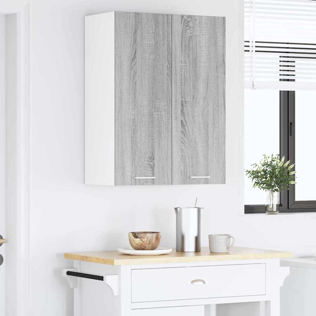 Hengende skap med dør Grå Sonoma 60 x 31 x 80 cm Konstruert tre