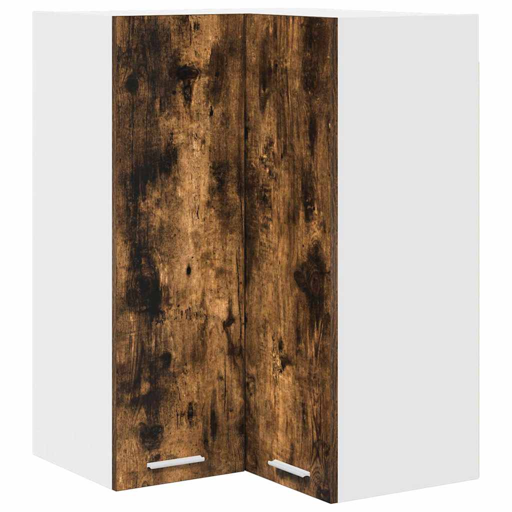 Hengende skap Røkt eik og hvit 57 x 57 x 80 cm Konstruert tre