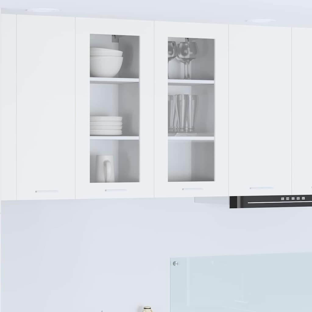 Hengende skap med dør 2 pcs Hvit 40 x 31 x 80 cm Konstruert tre