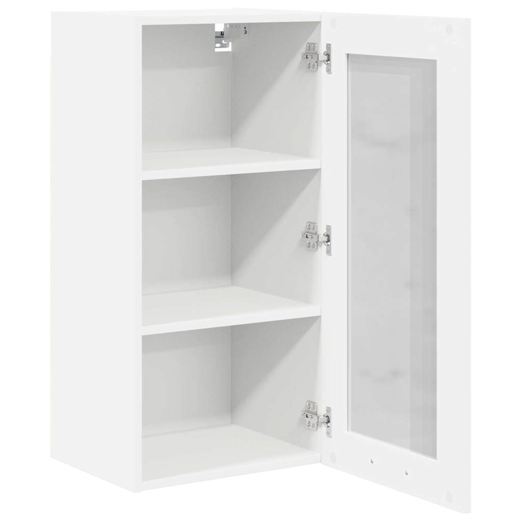 Hengende skap med dør 2 pcs Hvit 40 x 31 x 80 cm Konstruert tre