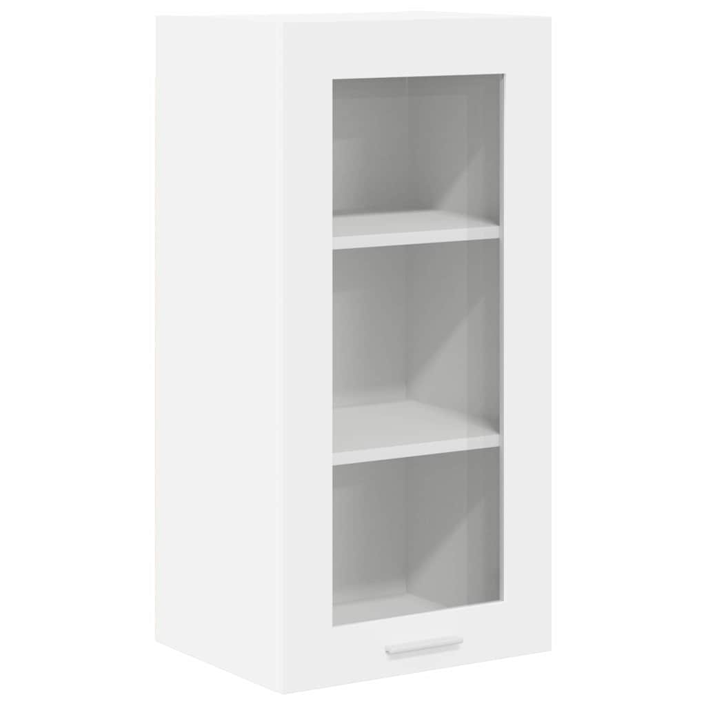 Hengende skap med dør 2 pcs Hvit 40 x 31 x 80 cm Konstruert tre