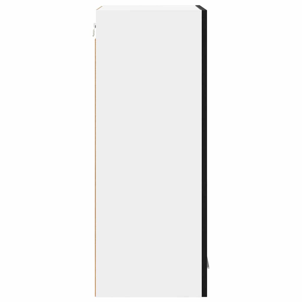 Hengende skap 2 pcs Svart Eik 40 x 31 x 80 cm Konstruert tre