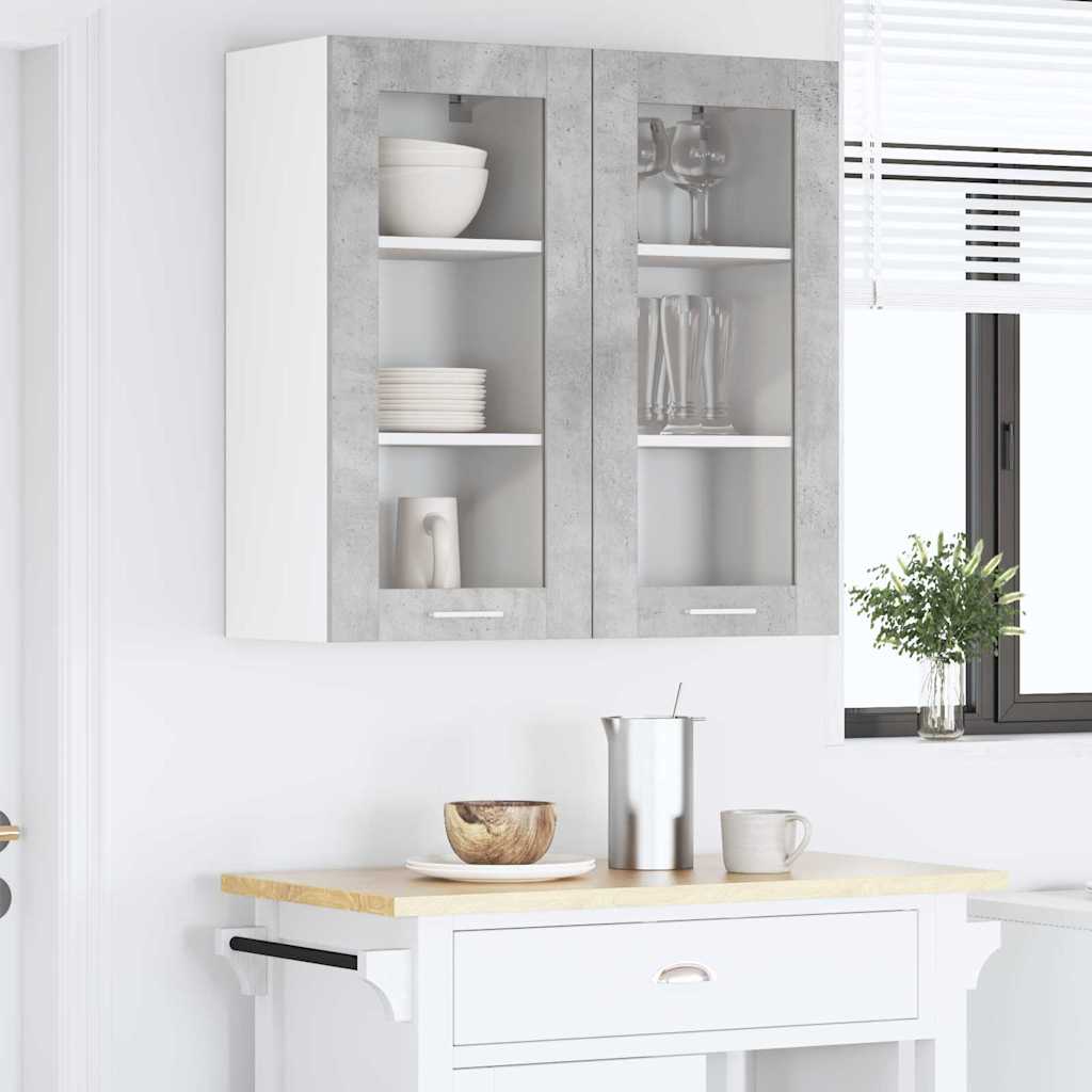 Hengende skap med dør Betonggrå 40 x 31 x 80 cm Konstruert tre