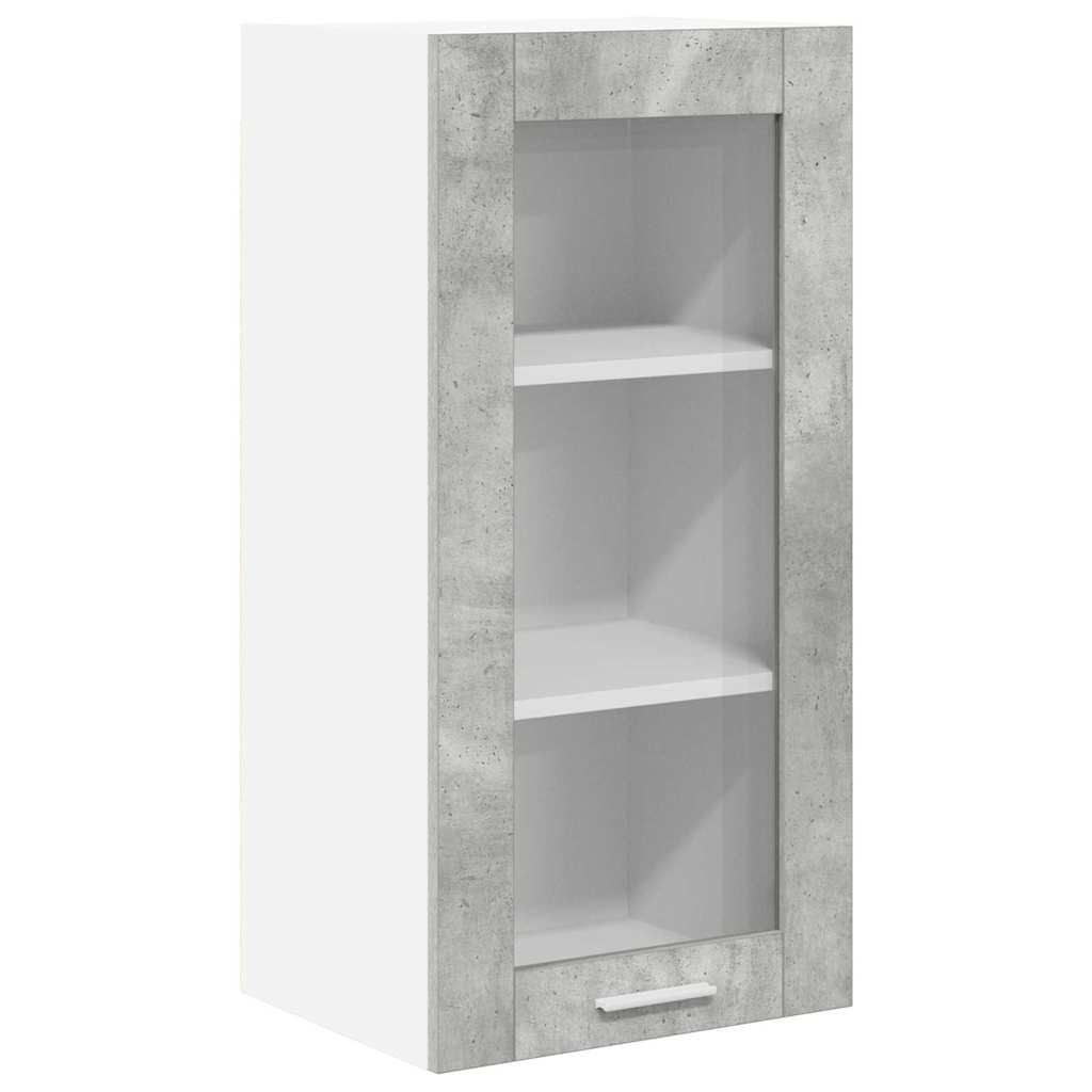 Hengende skap med dør Betonggrå 40 x 31 x 80 cm Konstruert tre